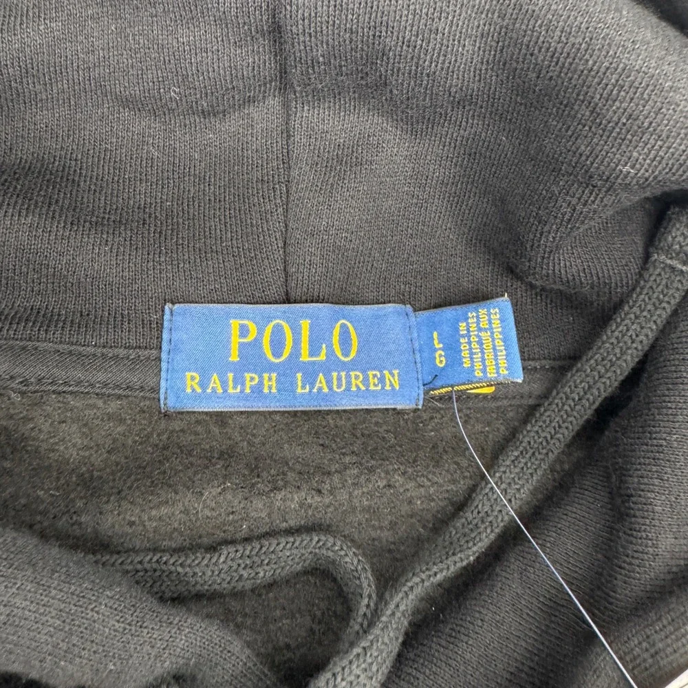 Polo Ralph Lauren Mens Expedition Mountain Bike Graphic Hoodie Black Large NEW